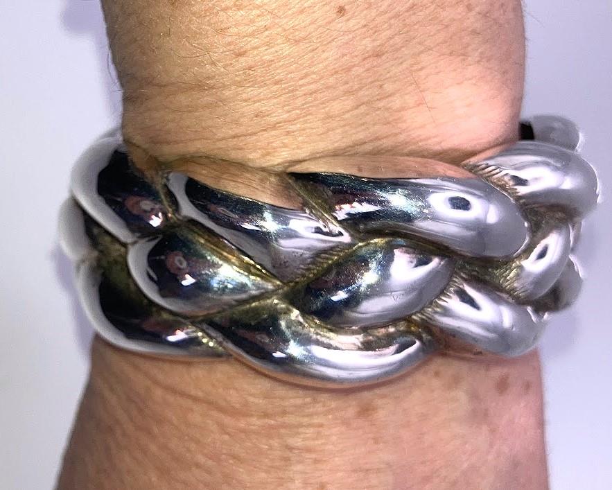 Image for Electroform Vintage Sterling Silver Large Bangle Bracelet - ESTATE