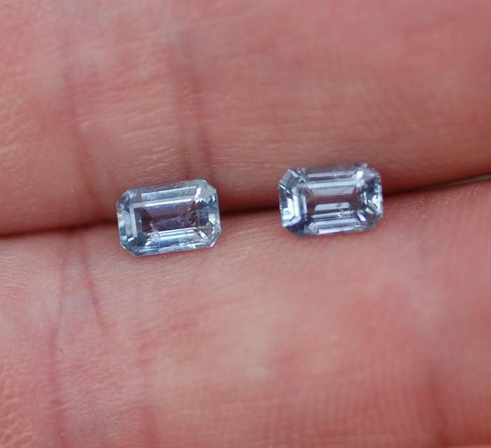 Image for Tanzania Natural unheated sapphire pair 1.50 tcw  ** VIDEO **