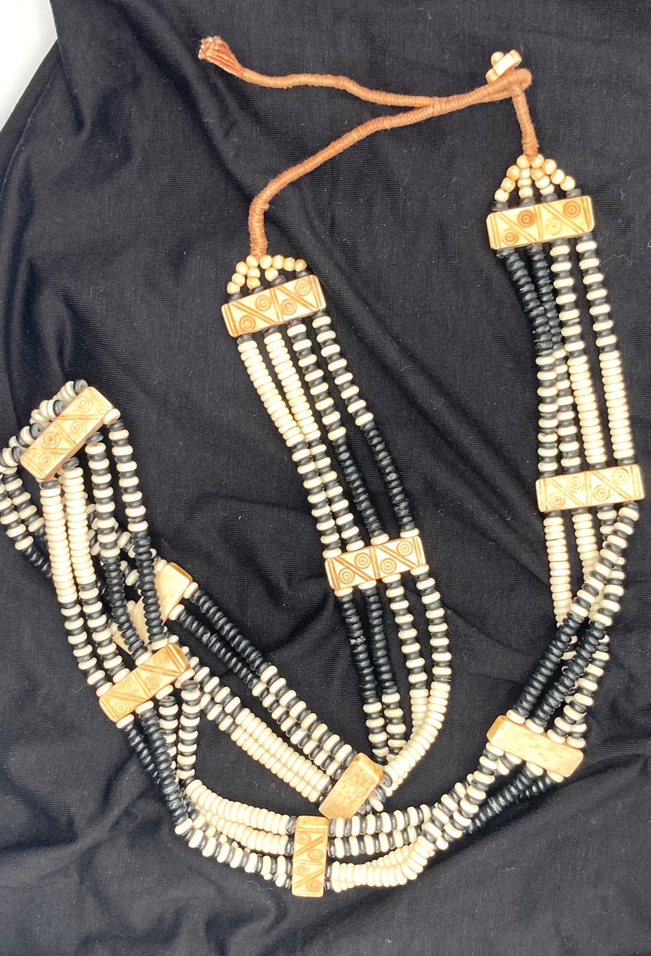 Image for ESTATE- Buffalo Horn 4 Strand Necklace/ Belt 34 inch
