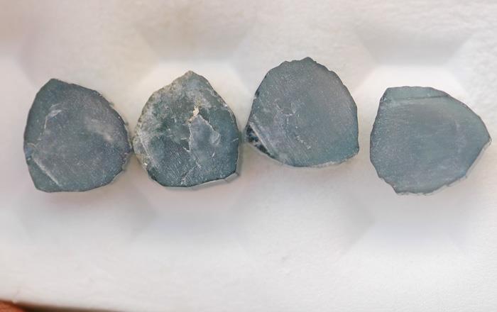 Image for Natural Cruzeiro Mine Indicolite Tourmaline Slices 18.2 tcw