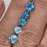 Image for WOW!! Blue Topaz Hearts Parcel 6.17 tcw.
