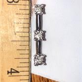 Image for Natural 3 stone Diamond Pendant set in 10k White Gold