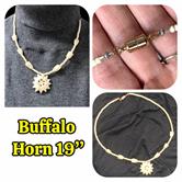 Image for Estate-Carved Natural Horn - Faux Ivory 19 inch