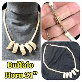 Image for Estate-Carved Natural Horn- Faux Ivory 21 inch