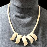 Image for Estate-Carved Natural Horn- Faux Ivory 21 inch