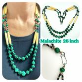 Image for Estate Malachite Beads 28 inch