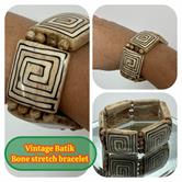 Image for Vintage Batik Bone stretch bracelet 7 in.