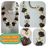 Image for Vintage 1980's Bone Necklace 24 inch