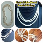 Image for Akoya Triple Strand Pearls 7-7.5 mm