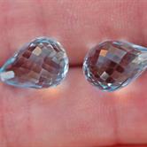 Image for Nigerian Natural Topaz matched faceted Brirolette 23.3 tcw  ** VIDEO **