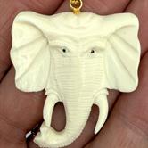 Image for Carved Elephant Head Pendant